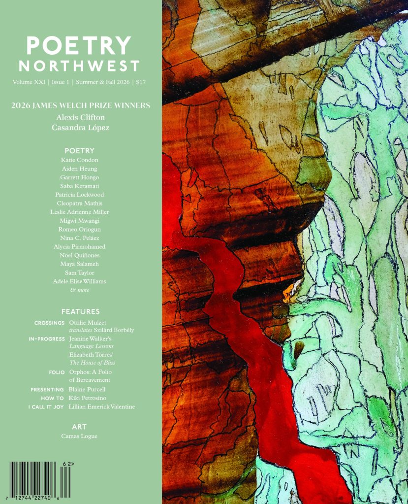 The cover of the Summer and Fall 2026 issue of Poetry Northwest.